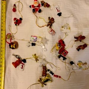 Lot of 40 miniature antique Christmas ornaments 1940s
